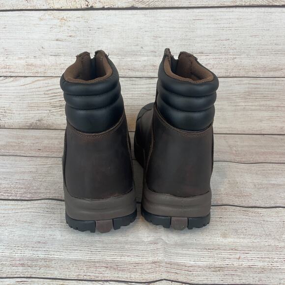 Propet Blizzard Mid Mens Sz 11 XX 5E Zip Boots Brown Leather Black - Picture 6 of 11